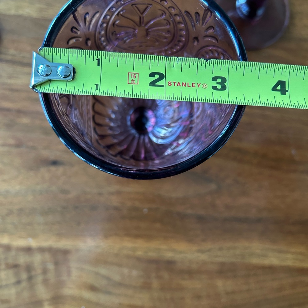 4 Amethyst Goblets - Picture 5 of 5